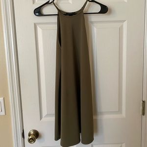 Olive green - halter dress - worn